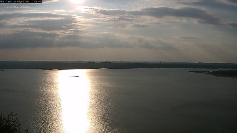 Lake Travis webcam, September 28, 2015 5:05 PM CT