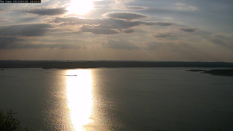 Lake Travis webcam, September 28, 2015 5:15 PM CT