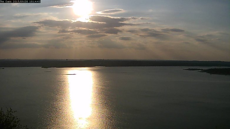 Lake Travis webcam, September 28, 2015 5:20 PM CT