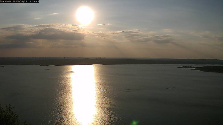 Lake Travis webcam, September 28, 2015 5:30 PM CT