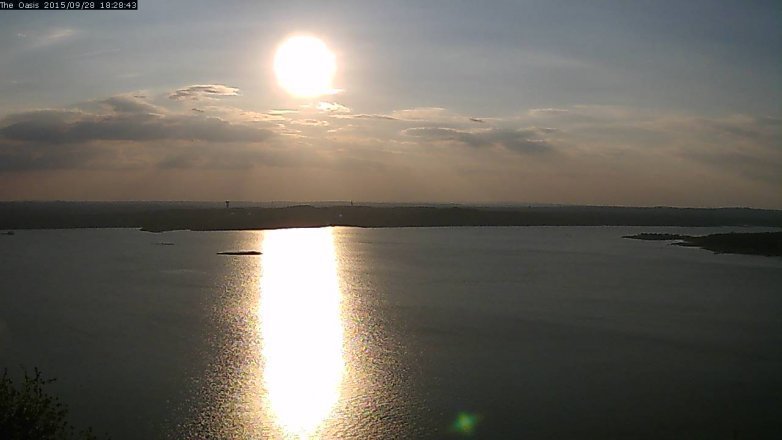 Lake Travis webcam, September 28, 2015 5:35 PM CT