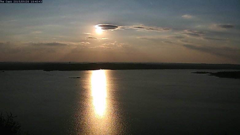 Lake Travis webcam, September 28, 2015 5:45 PM CT