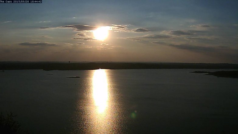 Lake Travis webcam, September 28, 2015 5:50 PM CT