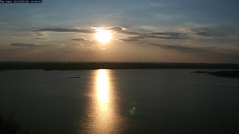 Lake Travis webcam, September 28, 2015 5:55 PM CT