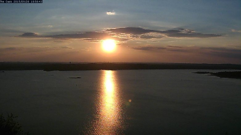 Lake Travis webcam, September 28, 2015 6:05 PM CT