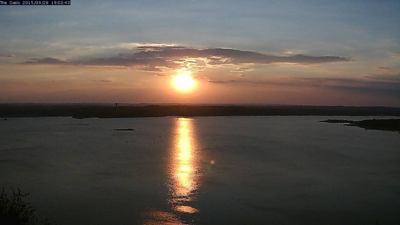 Lake Travis webcam, September 28, 2015 6:10 PM CT
