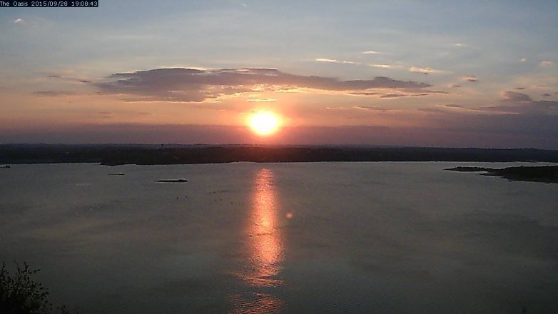 Lake Travis webcam, September 28, 2015 6:15 PM CT