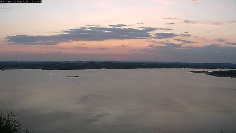 Lake Travis webcam, September 28, 2015 6:25 PM CT