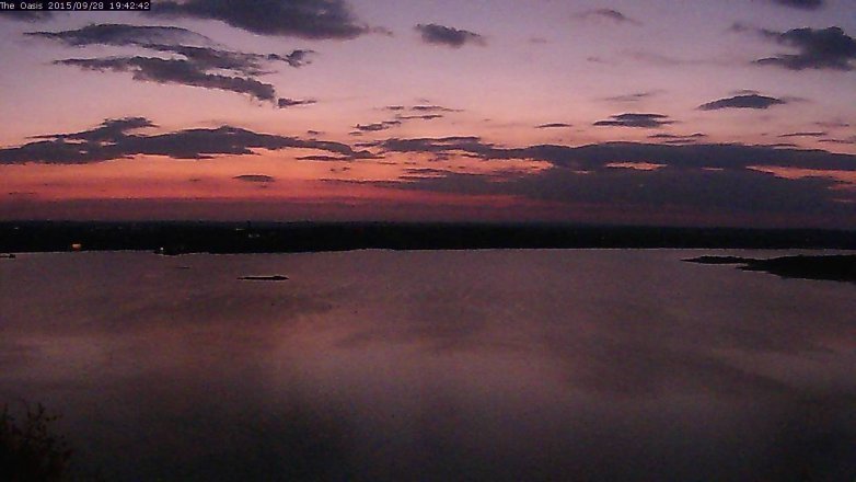 Lake Travis webcam, September 28, 2015 6:50 PM CT