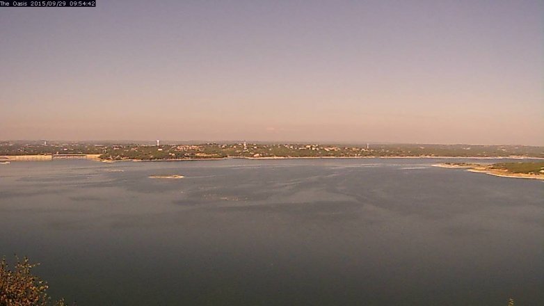 Lake Travis webcam, September 29, 2015 9:00 AM CT