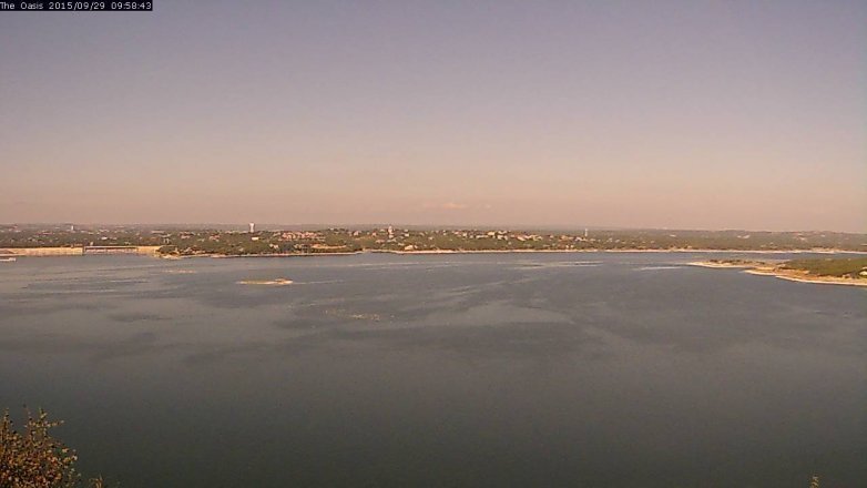 Lake Travis webcam, September 29, 2015 9:05 AM CT