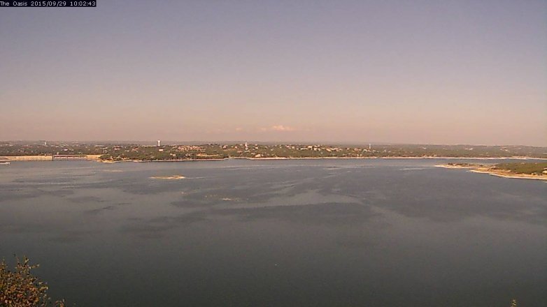 Lake Travis webcam, September 29, 2015 9:10 AM CT