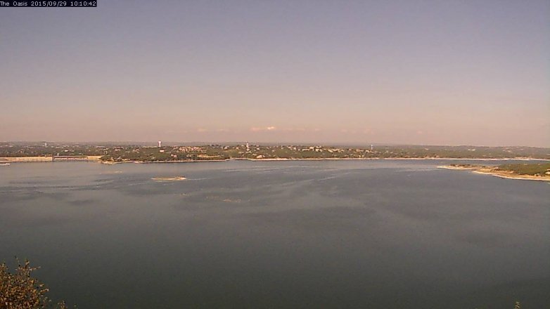Lake Travis webcam, September 29, 2015 9:15 AM CT