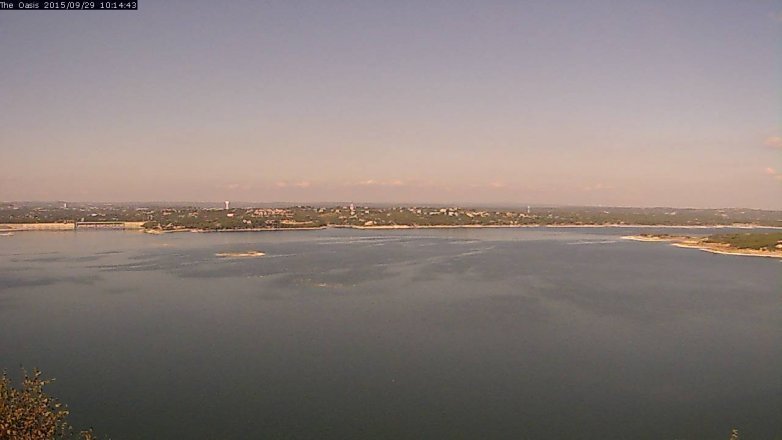 Lake Travis webcam, September 29, 2015 9:20 AM CT