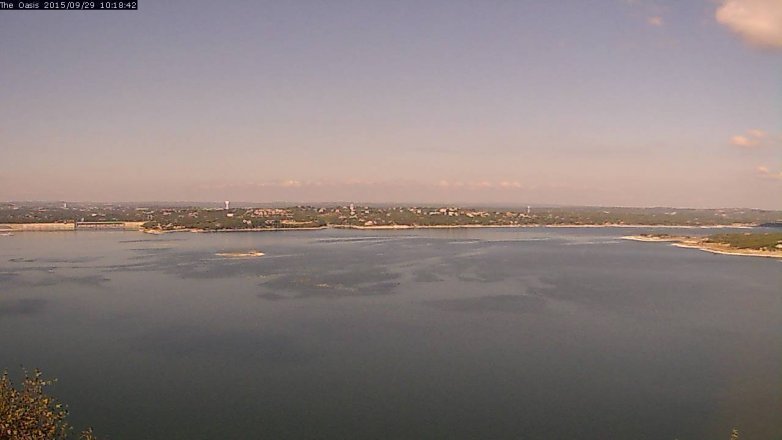 Lake Travis webcam, September 29, 2015 9:25 AM CT