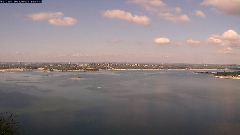 Lake Travis webcam, September 29, 2015 9:40 AM CT