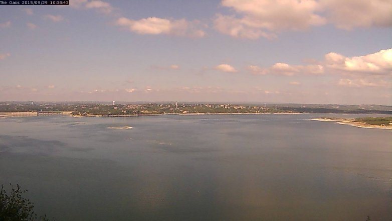 Lake Travis webcam, September 29, 2015 9:45 AM CT
