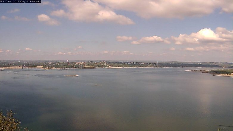 Lake Travis webcam, September 29, 2015 9:50 AM CT