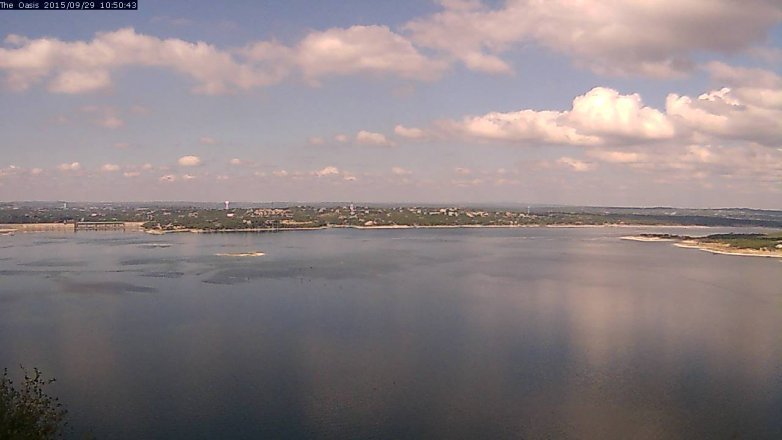 Lake Travis webcam, September 29, 2015 9:55 AM CT