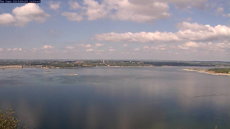 Lake Travis webcam, September 29, 2015 10:00 AM CT