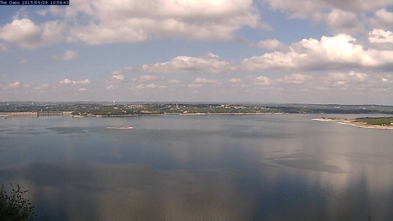 Lake Travis webcam, September 29, 2015 10:05 AM CT