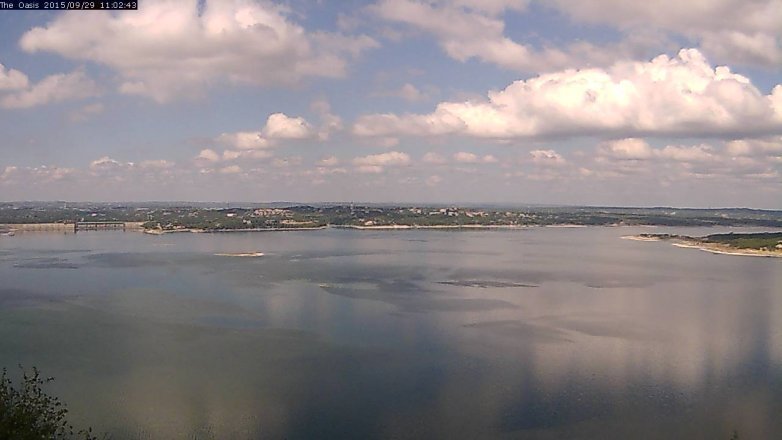 Lake Travis webcam, September 29, 2015 10:10 AM CT