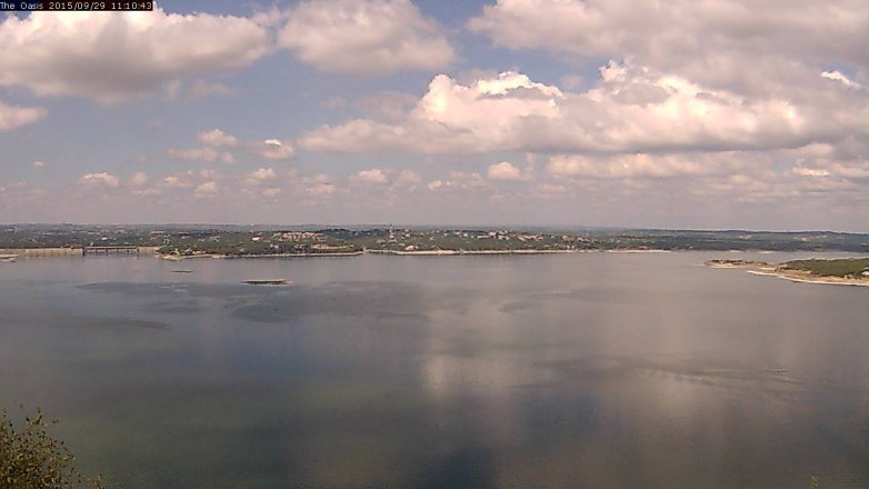 Lake Travis webcam, September 29, 2015 10:15 AM CT