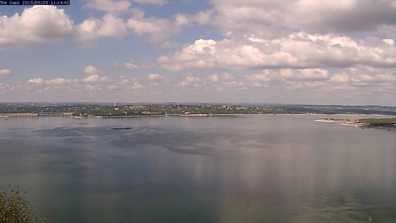 Lake Travis webcam, September 29, 2015 10:20 AM CT