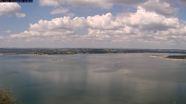 Lake Travis webcam, September 29, 2015 11:05 AM CT