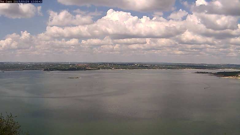 Lake Travis webcam, September 29, 2015 11:15 AM CT