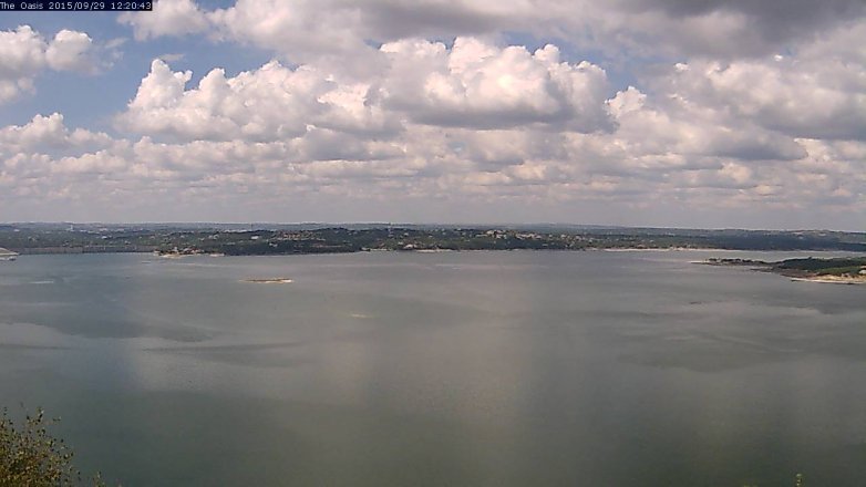 Lake Travis webcam, September 29, 2015 11:25 AM CT