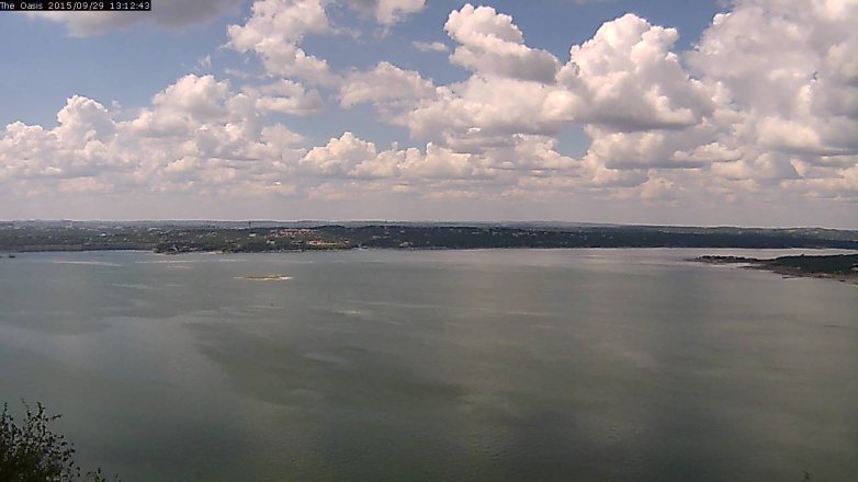 Lake Travis webcam, September 29, 2015 12:20 PM CT
