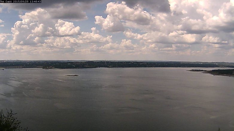Lake Travis webcam, September 29, 2015 12:55 PM CT