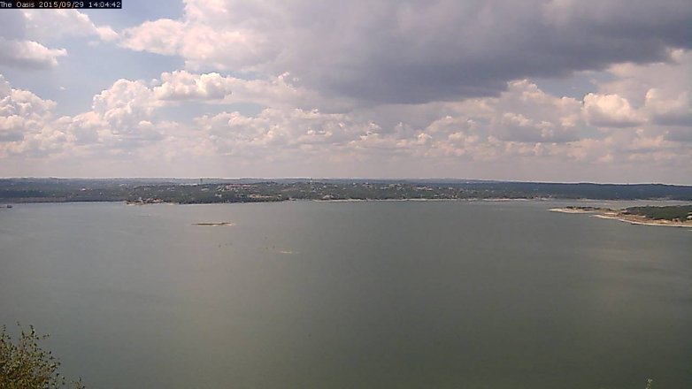 Lake Travis webcam, September 29, 2015 1:10 PM CT