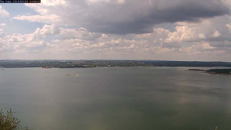 Lake Travis webcam, September 29, 2015 1:15 PM CT