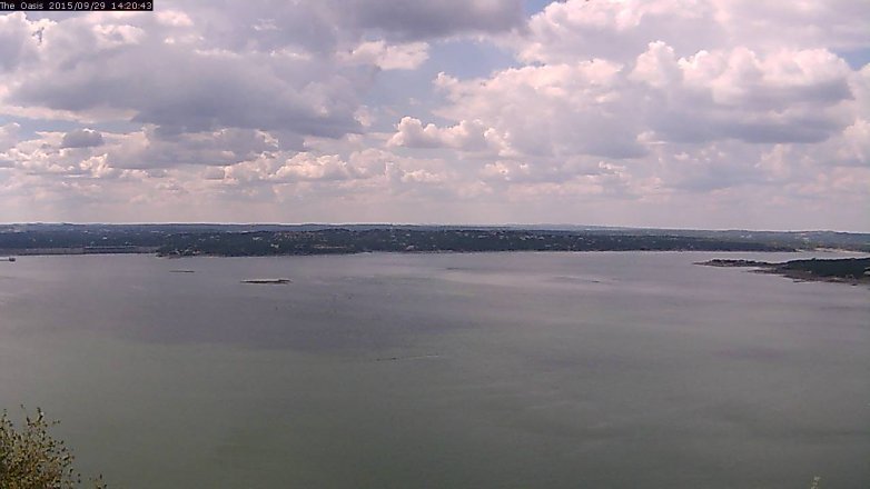 Lake Travis webcam, September 29, 2015 1:25 PM CT