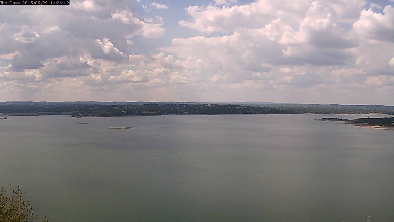 Lake Travis webcam, September 29, 2015 1:30 PM CT
