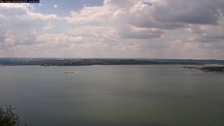Lake Travis webcam, September 29, 2015 1:40 PM CT