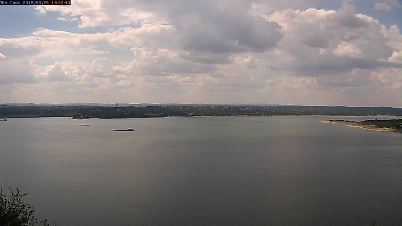 Lake Travis webcam, September 29, 2015 1:50 PM CT