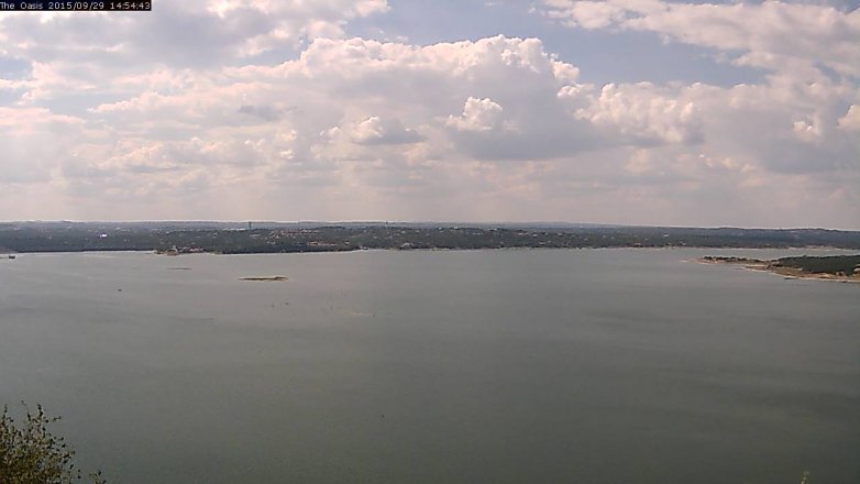 Lake Travis webcam, September 29, 2015 2:00 PM CT