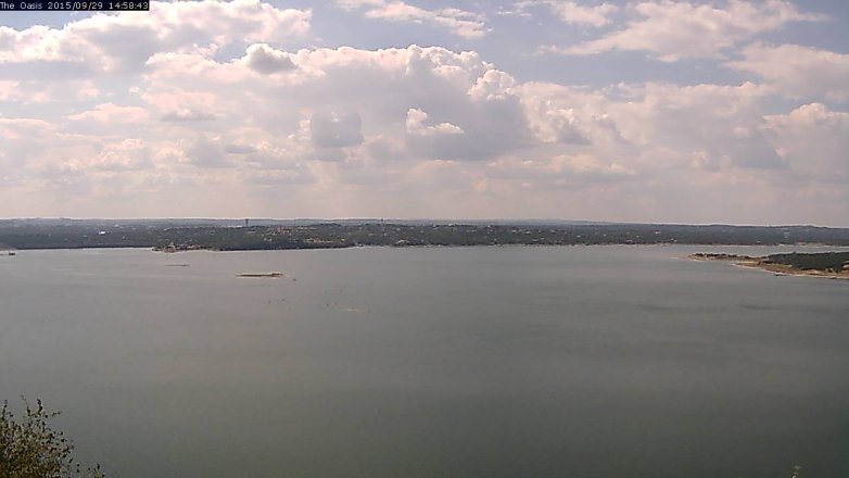 Lake Travis webcam, September 29, 2015 2:05 PM CT