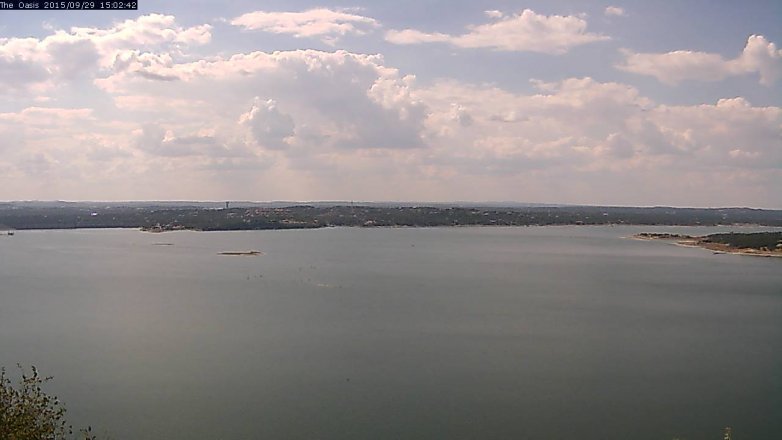 Lake Travis webcam, September 29, 2015 2:10 PM CT