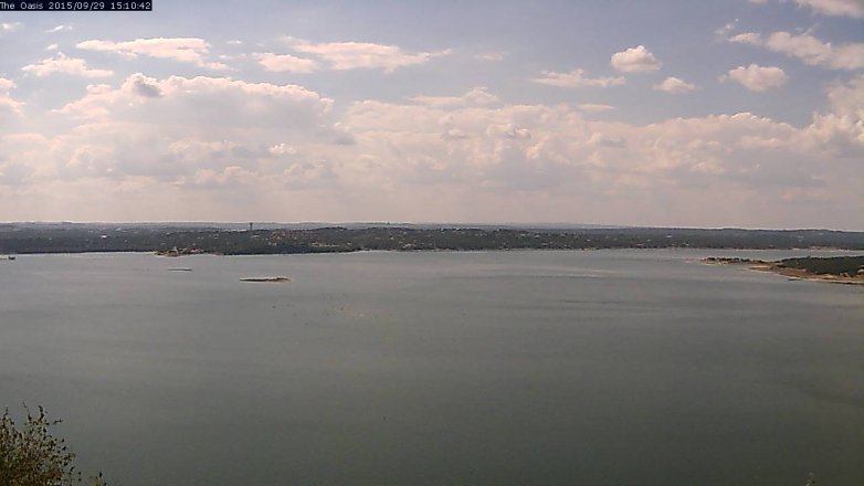 Lake Travis webcam, September 29, 2015 2:15 PM CT