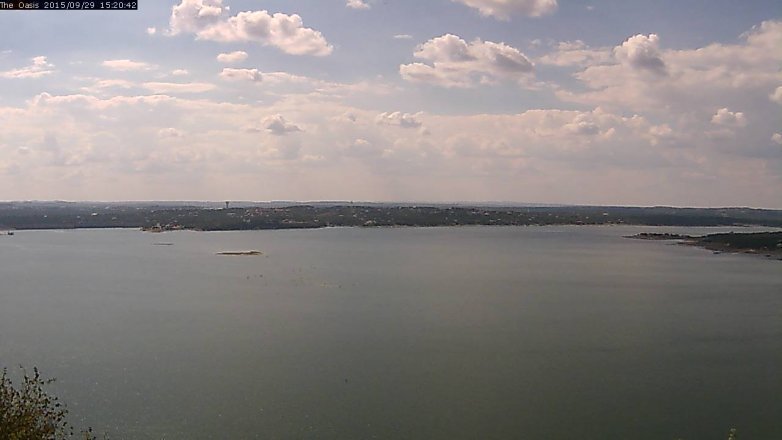 Lake Travis webcam, September 29, 2015 2:25 PM CT