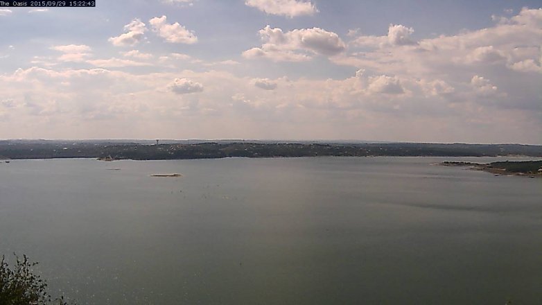 Lake Travis webcam, September 29, 2015 2:30 PM CT