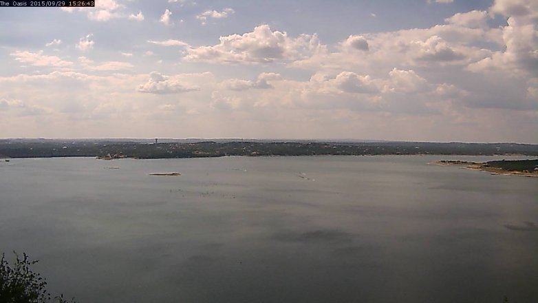 Lake Travis webcam, September 29, 2015 2:35 PM CT