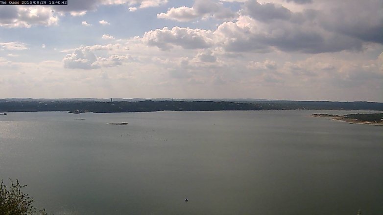 Lake Travis webcam, September 29, 2015 2:45 PM CT