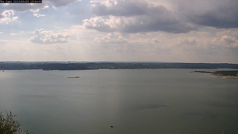 Lake Travis webcam, September 29, 2015 2:50 PM CT