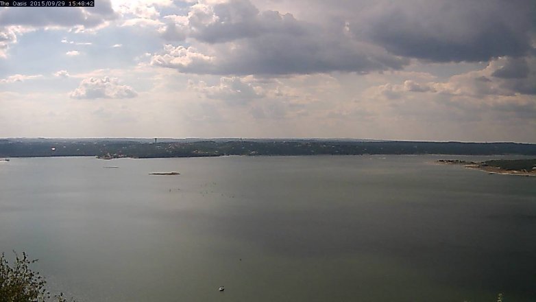 Lake Travis webcam, September 29, 2015 2:55 PM CT