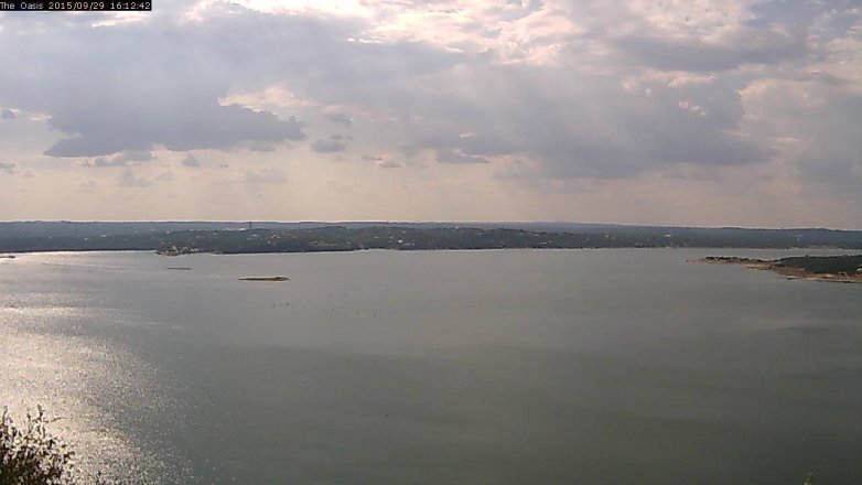 Lake Travis webcam, September 29, 2015 3:20 PM CT
